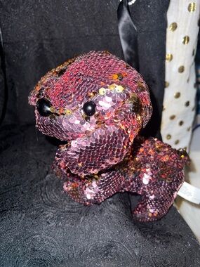 Sequin Puppy Plush - Pink Multi